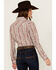 Image #4 - Rough Stock by Panhandle Women's Wallpaper Print Long Sleeve Pearl Snap Stretch Western Shirt, Orange, hi-res