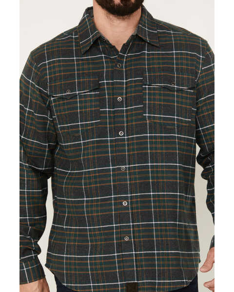 Image #3 - Dakota Grizzly Men's Riley Western Flannel Snap Shirt, Green, hi-res