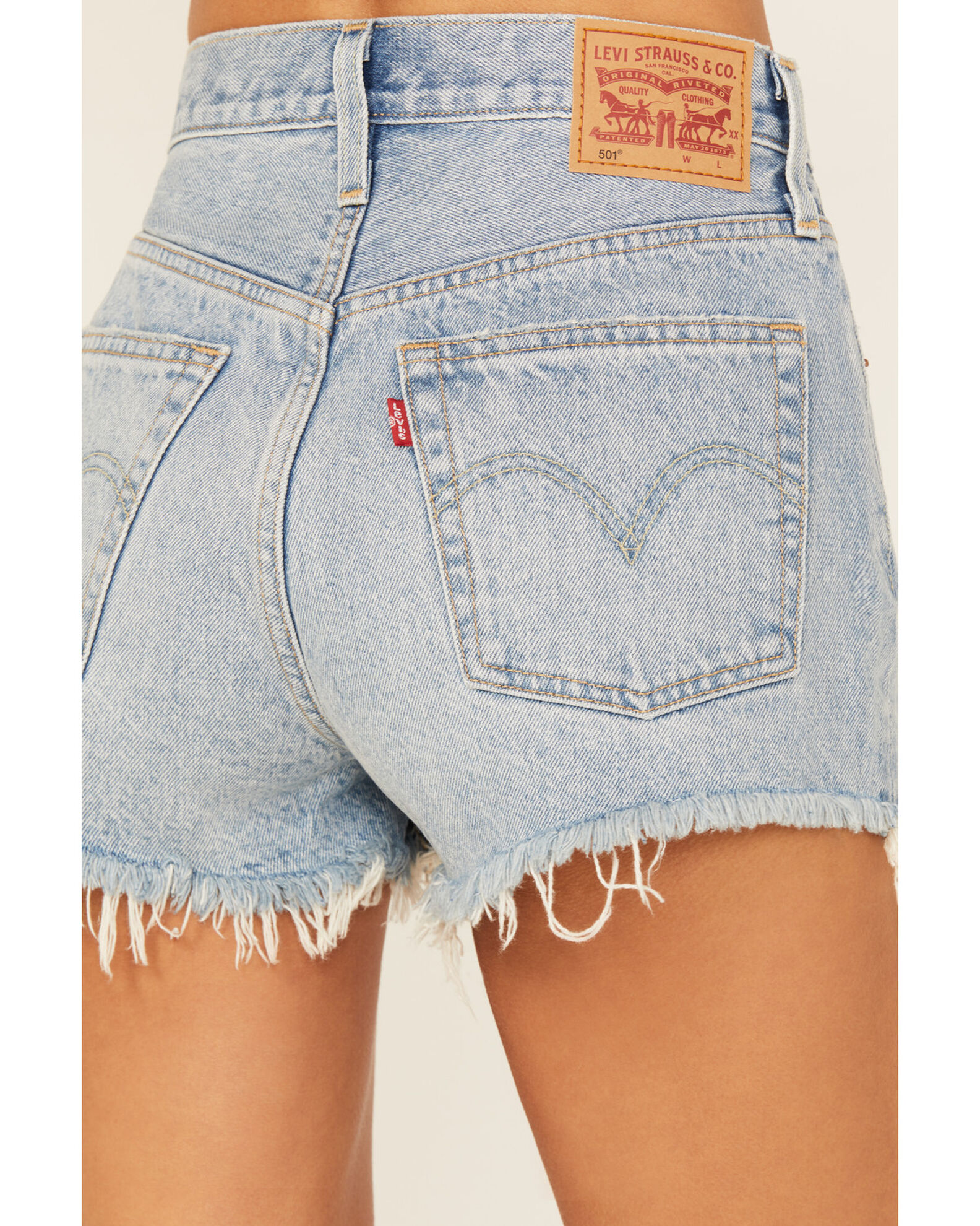 Levi s Women s Light Wash Micro Vibes 501 Original Shorts Country Outfitter