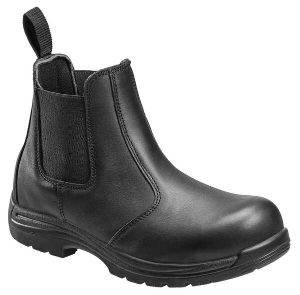 Avenger Men's Anti-Slip Uniform Work Boots - Composite Toe, Black, hi-res