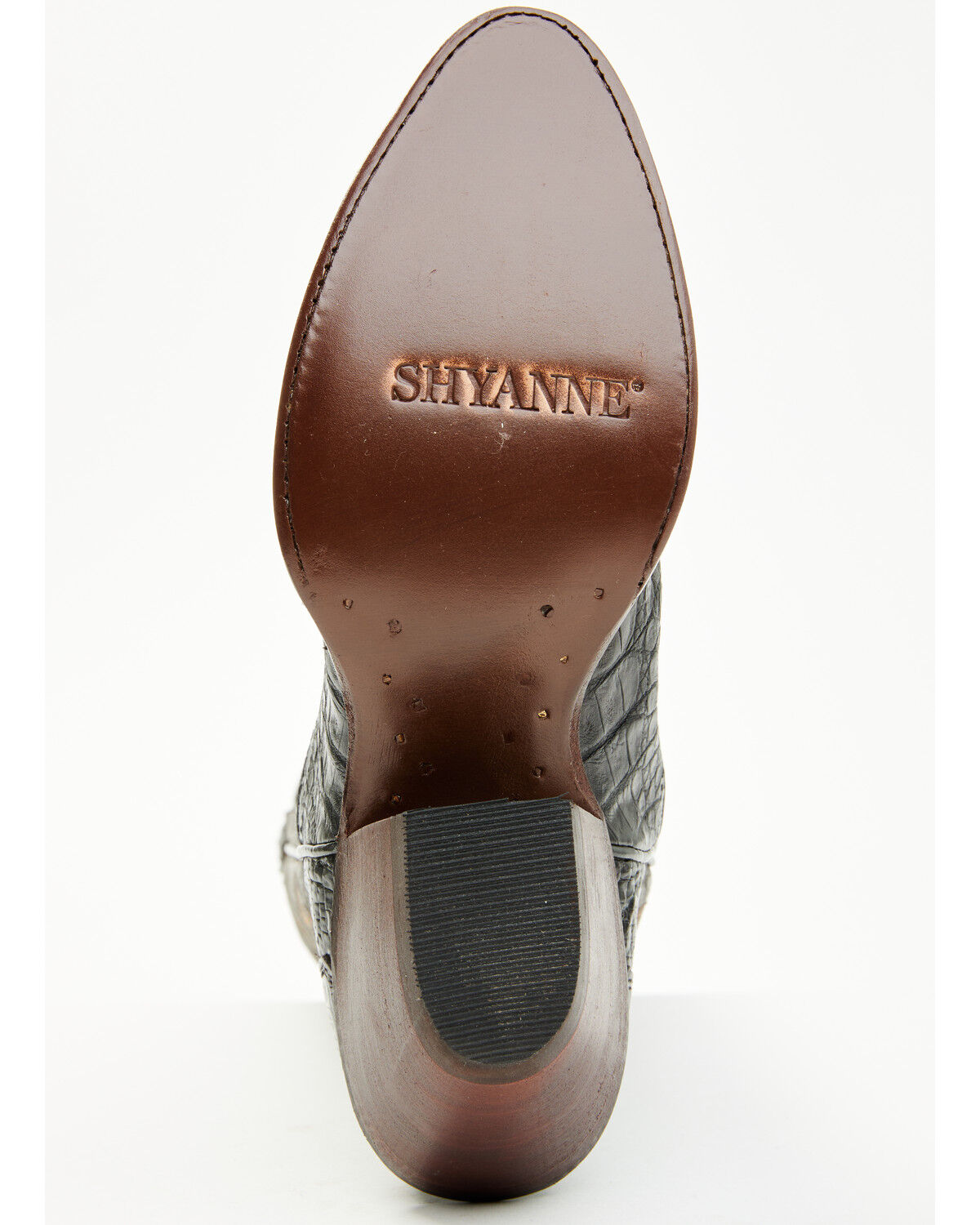 Image #7 - Shyanne Women's Layla Exotic Caiman Western Boots - Round Toe, Black, hi-res