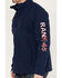 Image #3 - RANK 45® Men's Arlington Embroidered Softshell Jacket, Navy, hi-res