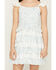 Image #3 - Sugar California Girls' Floral Print Lace Dress, Ivory, hi-res