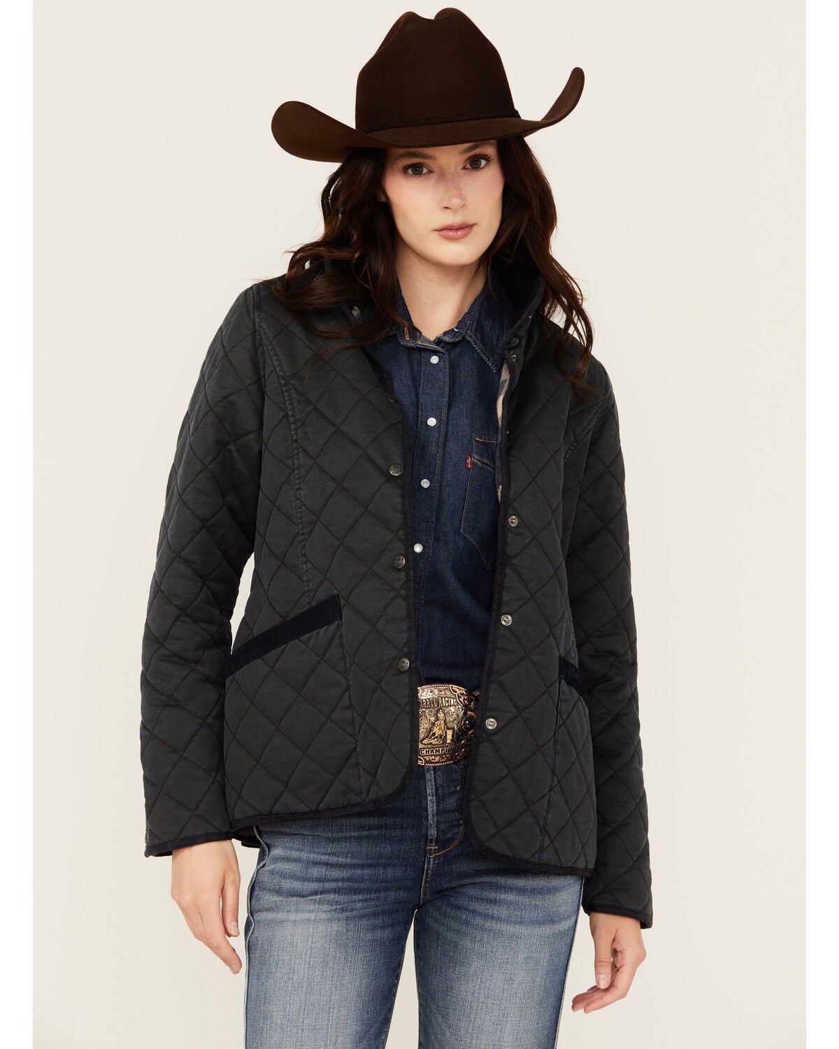 Outback Trading Co Women's Canyonland Barn Jacket, Blue, hi-res