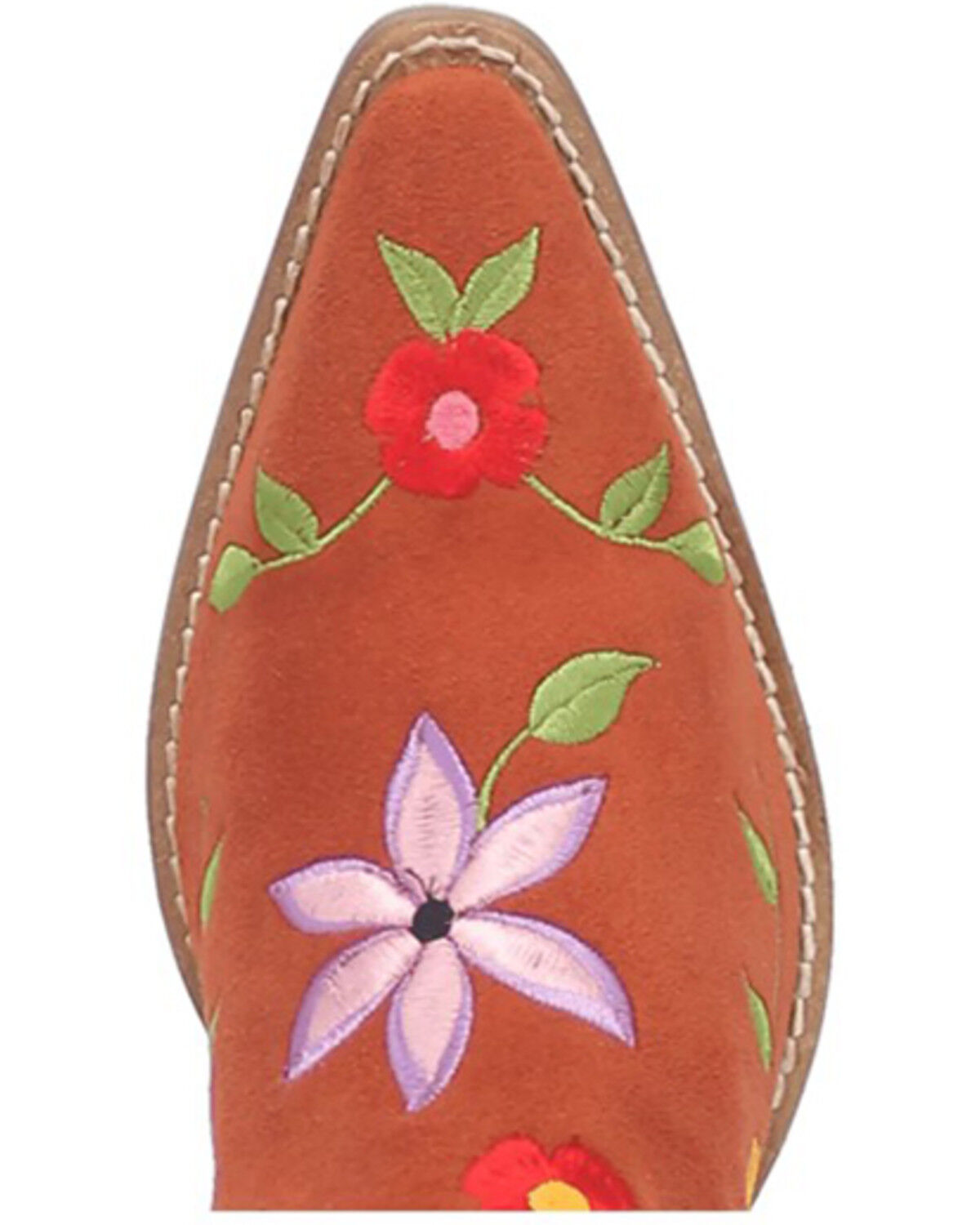 Image #6 - Dingo Women's Flower Power Suede Tall Western Boots - Snip Toe, Rust Copper, hi-res