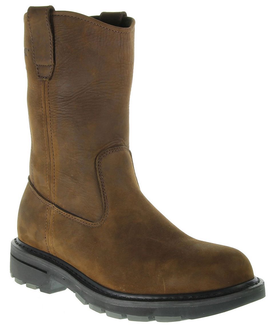 Wolverine Men's Nubuck Wellington Pull On Work Boots - Steel Toe, Brown, hi-res