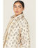 Image #1 - Blue B Women's Quilted Horse Print Button-Down Jacket, Cream, hi-res