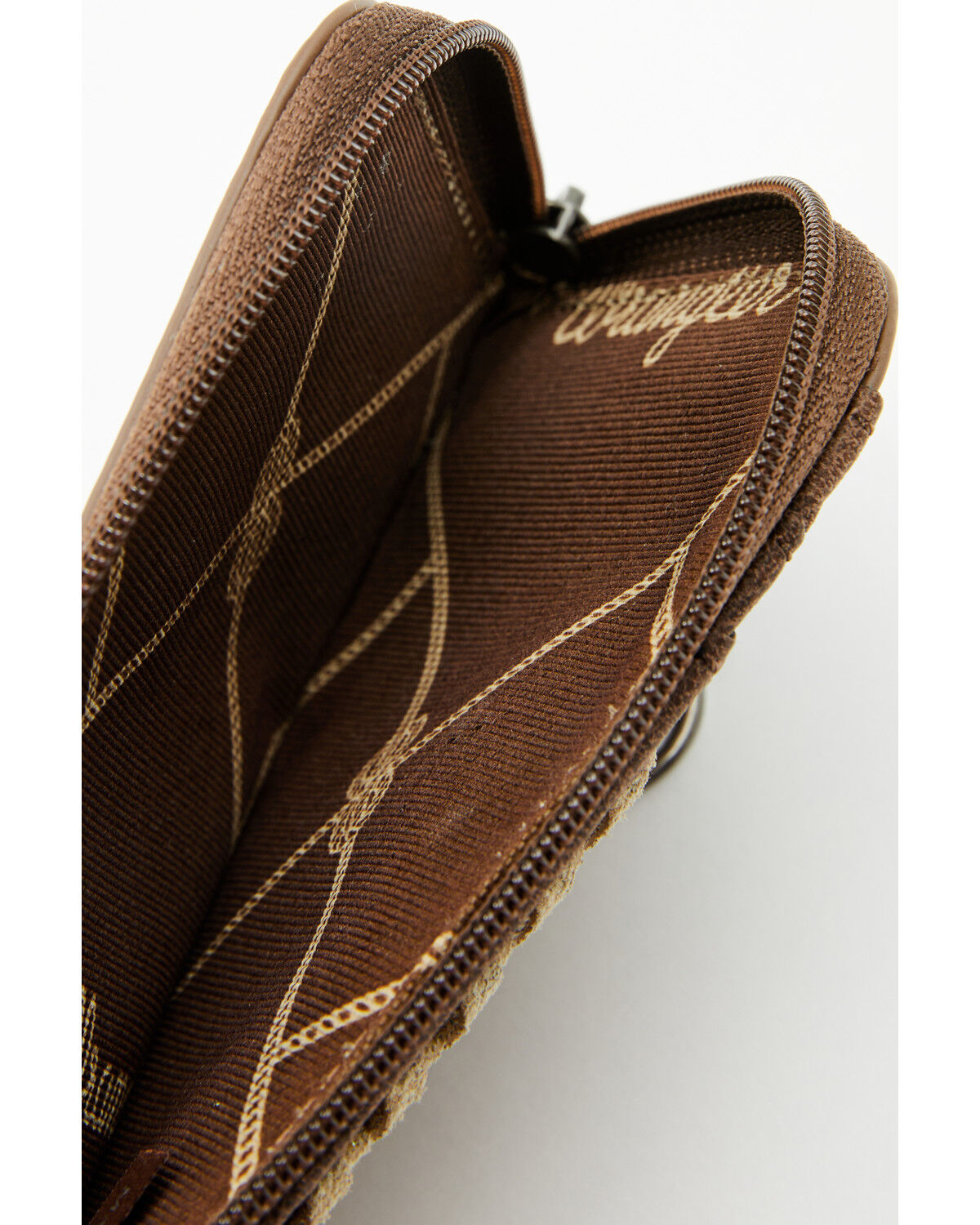Image #2 - Wrangler Women's Boot Barn Exclusive Braided Keychain Wallet, Brown, hi-res