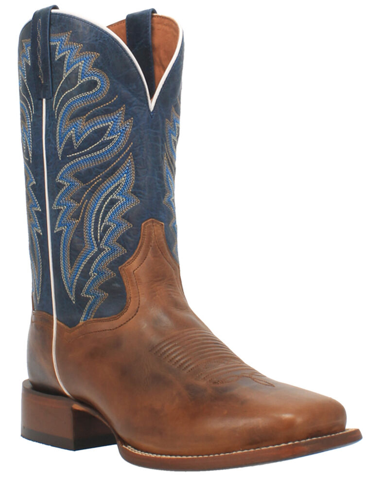 Dan Post Men's Waxy Brown Western Boots - Wide Square Toe, Brown, hi-res