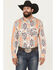 Image #1 - Rock & Roll Denim Men's Southwestern Print Long Sleeve Snap Stretch Western Shirt, Orange, hi-res