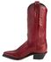 Image #3 - Abilene Women's Cowhide Western Boots - Round Toe, Red, hi-res