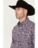 Image #2 - Cinch Men's Paisley Print Long Sleeve Button-Down Western Shirt - Big, Purple, hi-res