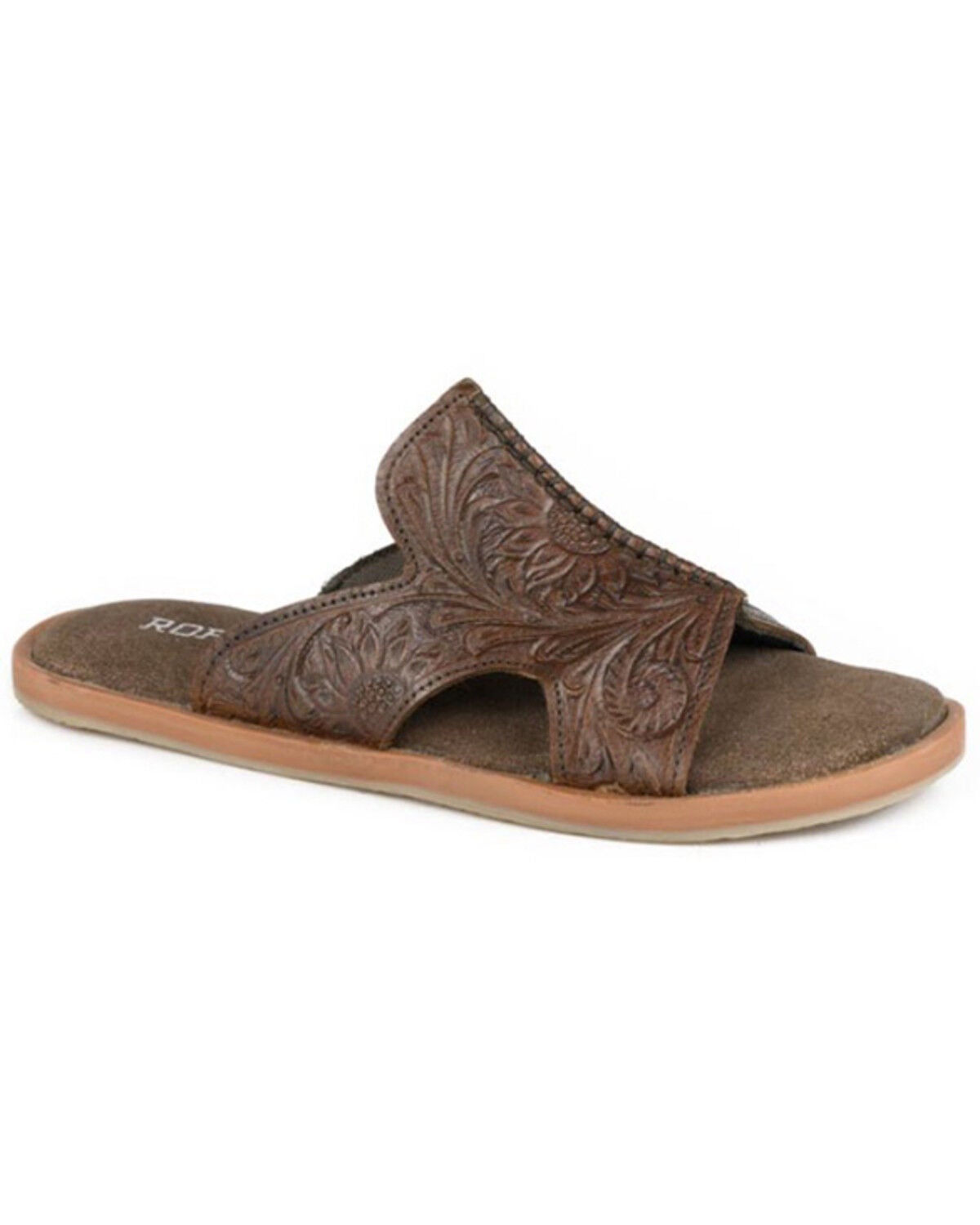 Roper Women's Haydyn Slide Sandals, Brown, hi-res