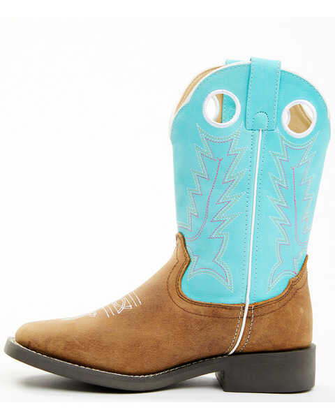 Image #3 - Shyanne Girls' Ceci Western Boots - Broad Square Toe, Blue, hi-res