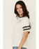 Image #2 - White Crow Women's Steer Head Football Short Sleeve Graphic Tee, White, hi-res