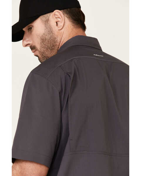 Image #5 - Ariat Men's Solid Charcoal Tek Short Sleeve Button Down Western Shirt , Charcoal, hi-res