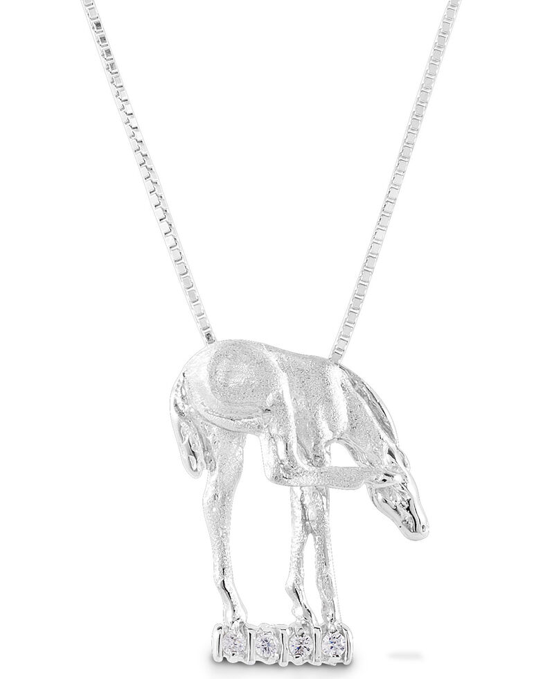  Kelly Herd Women's Scratching Foal Pendant Necklace , Silver, hi-res