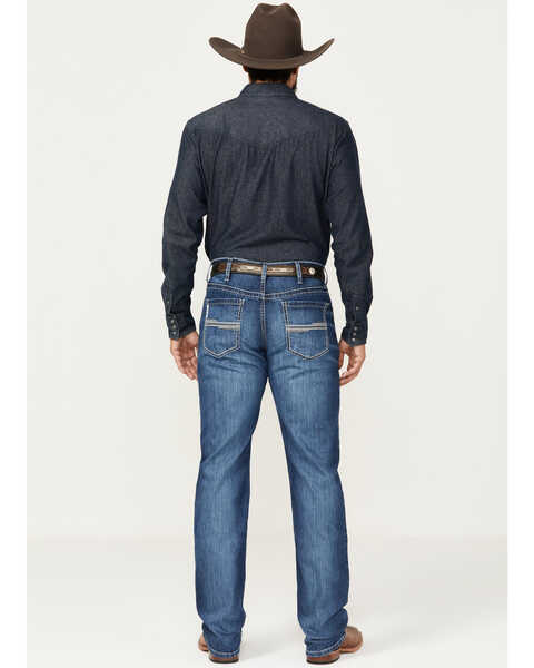 Image #3 - Cinch Men's White Label Medium Stonewash Straight Denim Jeans , Indigo, hi-res