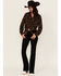 Image #1 - Rock & Roll Denim Women's Mid Rise Bootcut Stretch Denim Jeans, Black, hi-res