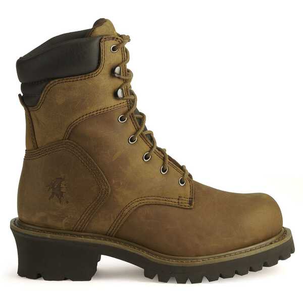 Image #2 - Chippewa Men's IQ Insulated 8" Lace-Up Logger Boots - Steel Toe, Bark, hi-res