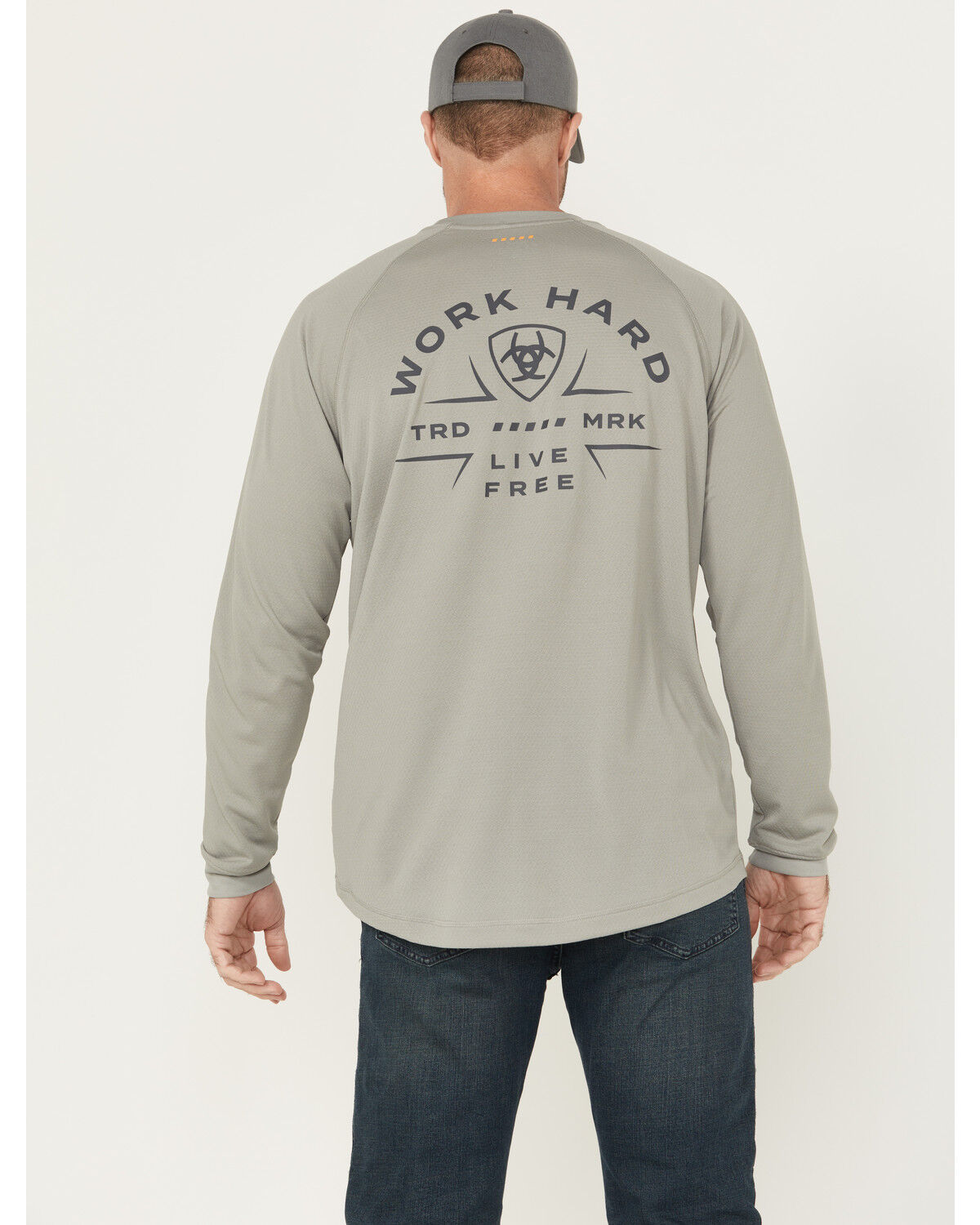 Image #4 - Ariat Men's Rebar Heat Fighter Long Sleeve Work Shirt, Dark Grey, hi-res
