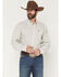 Image #1 - Cinch Men's Plaid Print Long Sleeve Button-Down Western Shirt, Cream, hi-res