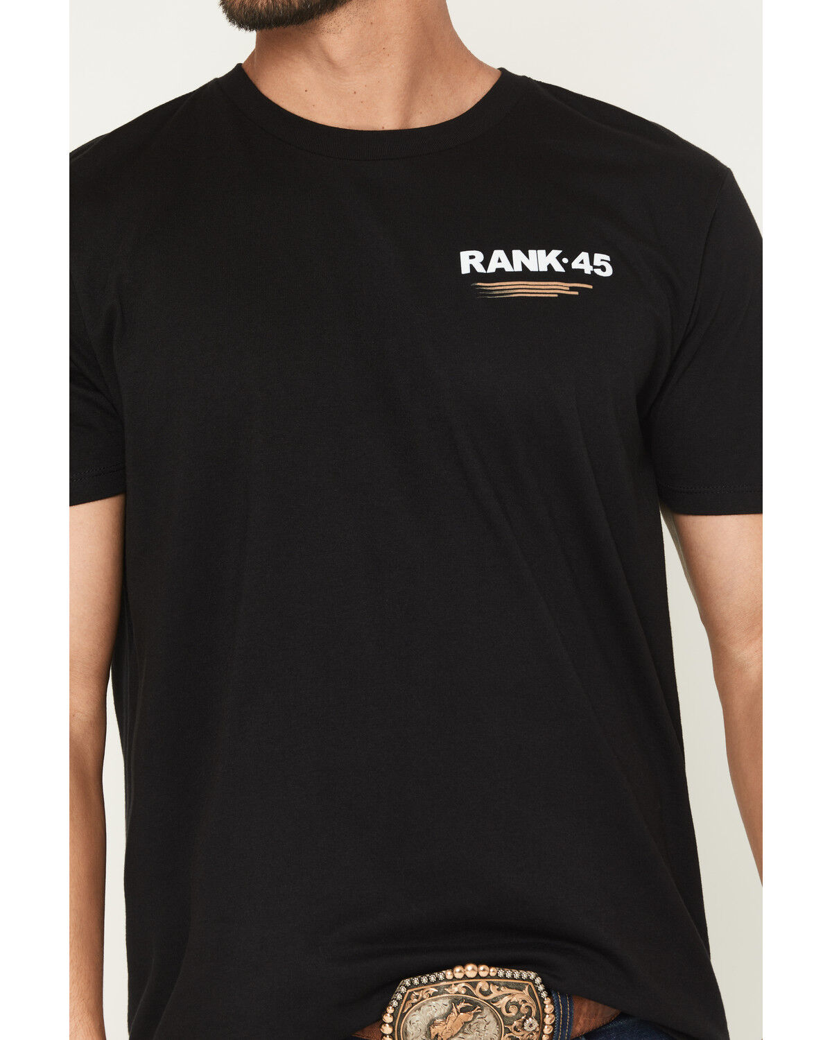 Image #4 - RANK 45® Men's Bull Stampede Short Sleeve Graphic T-Shirt, Black, hi-res