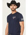 Image #3 - Buckwear Men's Patriot Rider Short Sleeve Graphic T-Shirt, Navy, hi-res