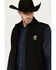 Image #2 - American Fighter Men's Loman Mexico Embroidered Zipper Vest , Black, hi-res
