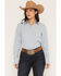 Image #1 - Cinch Women's ARENAFLEX&reg; Solid Long Sleeve Button-Down Stretch Western Shirt, Light Blue, hi-res