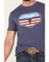 Image #3 - Wrangler Men's Boot Barn Exclusive Bull Skull American Short Sleeve Graphic T-Shirt, Blue, hi-res