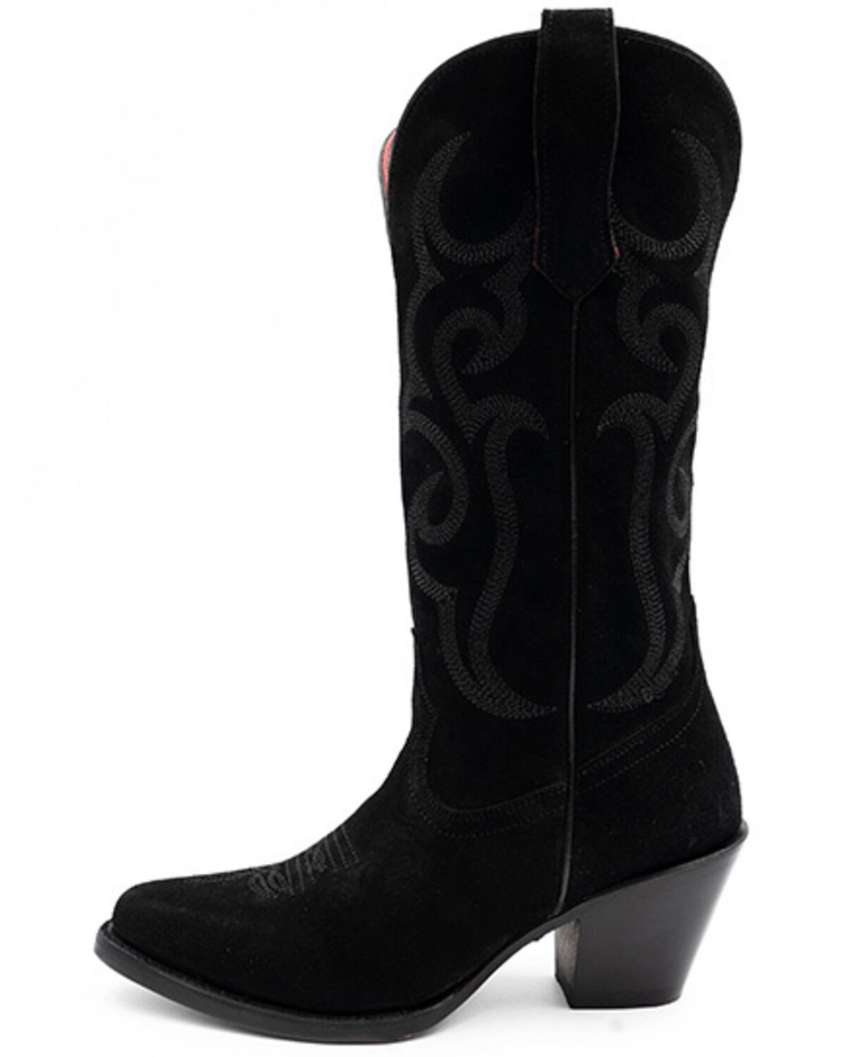 Image #3 - Ferrini Women's Quinn Roughout Western Boots - Round Toe, Black, hi-res
