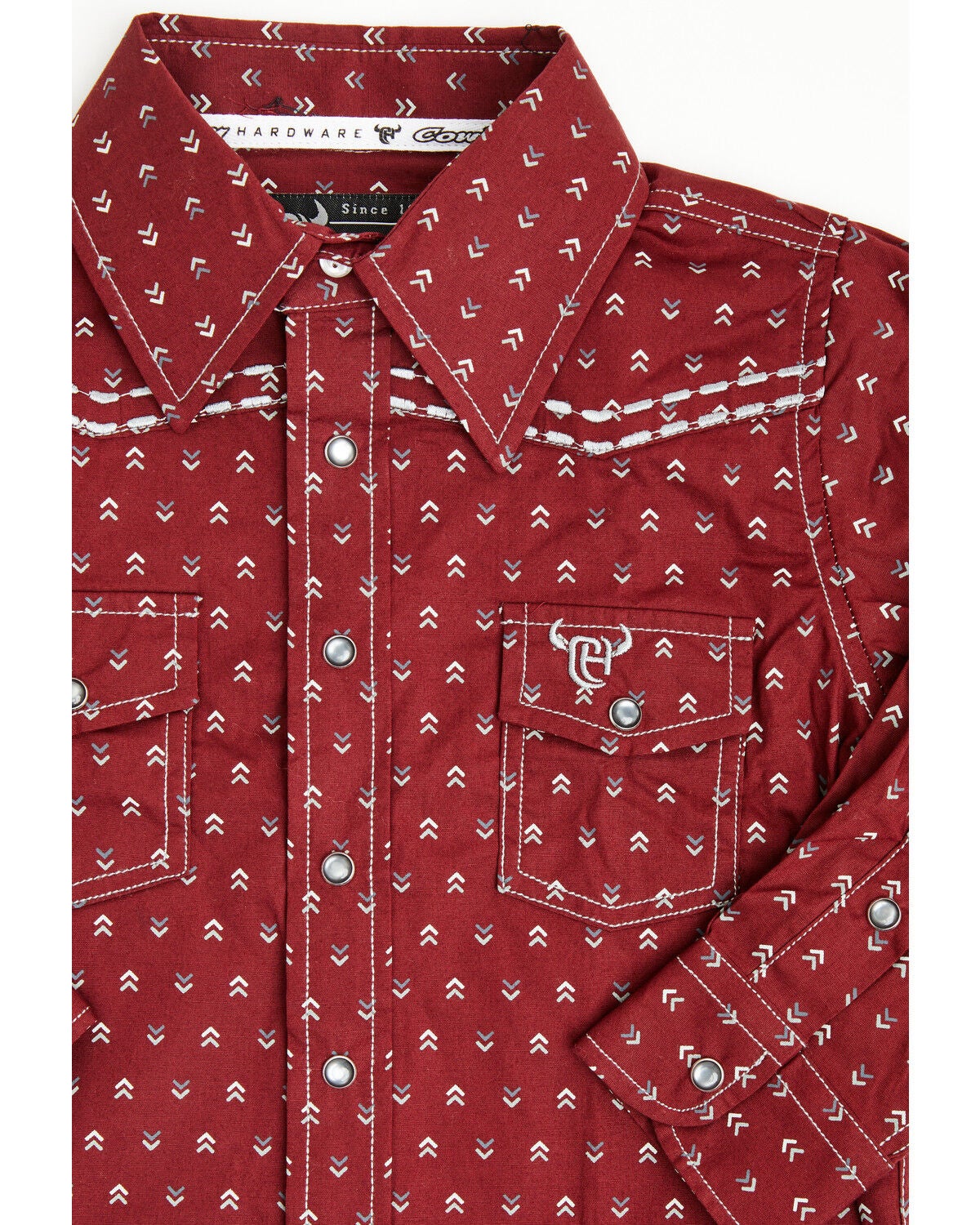 Image #2 - Cowboy Hardware Toddler Boys' Geo Print Long Sleeve Pearl Snap Western Shirt, , hi-res