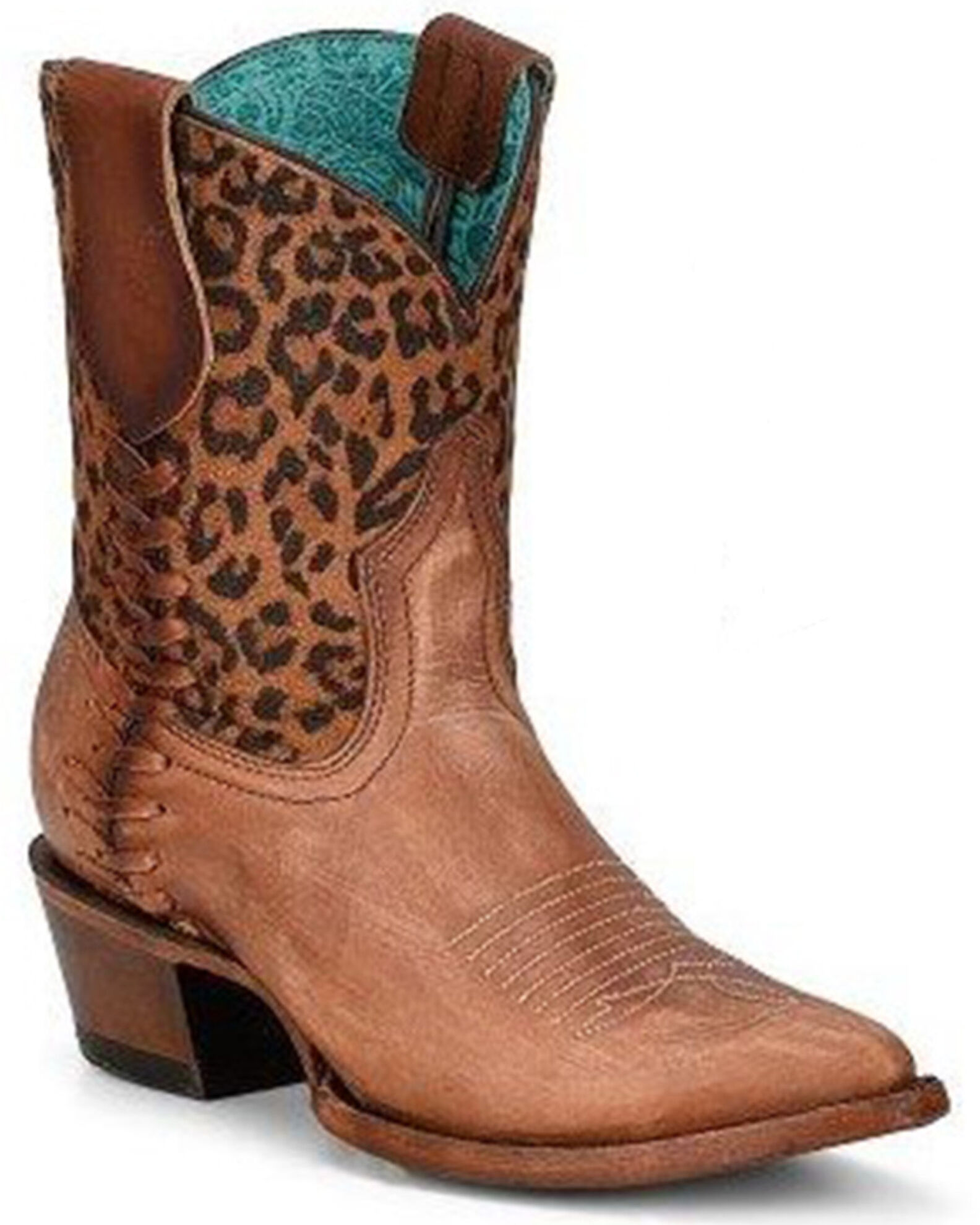 Pointed toe leopard best sale booties