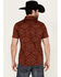Image #4 - Pendleton Men's Shoreline Tonal Multicolor Print Short Sleeve Button-Down Shirt, Red, hi-res
