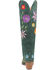 Image #5 - Dingo Women's Flower Power Suede Tall Western Boots - Snip Toe, Green, hi-res