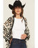 Image #2 - POL Women's Floral Crochet Long Sleeve Kimono, Black, hi-res