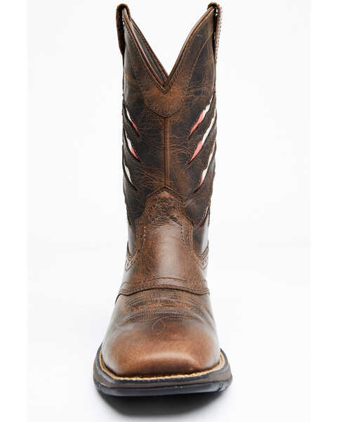 Image #5 - Cody James Men's Scratch Mexico Flag Lite Performance Western Boots - Broad Square Toe, Brown, hi-res