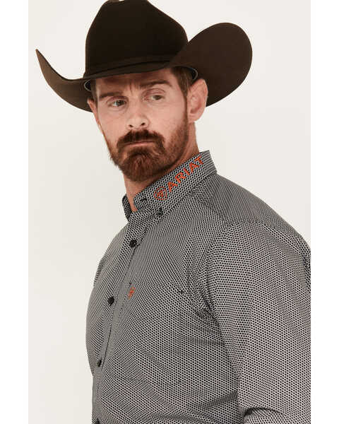 Image #3 - Ariat Men's Team Whitt Checkered Print Long Sleeve Button-Down Western Shirt, Black, hi-res