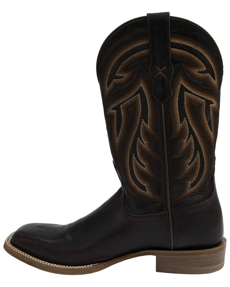Twisted X Men's Rancher Western Boots - Wide Square Toe, Brown, hi-res