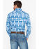 Image #2 - Rock & Roll Denim Men's Striped Southwestern Print Long Sleeve Pearl Snap Western Shirt, Light Blue, hi-res