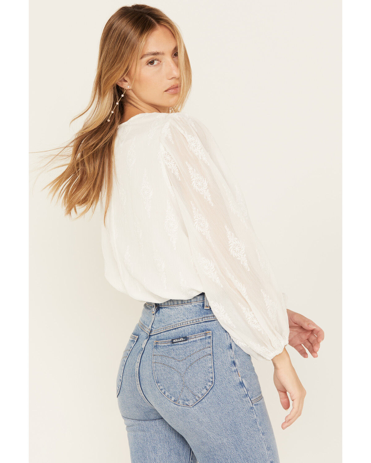 Image #4 - Talisman Women's Harmony Long Sleeve Blouse, White, hi-res