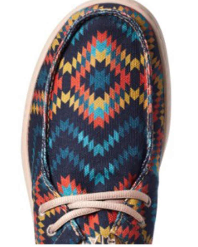Ariat Men's Hilo Blue Southwestern Casual Shoes - Moc Toe, Blue, hi-res