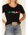 Image #3 - Ariat Women's Viva Mexico Logo Graphic Tee , Black, hi-res