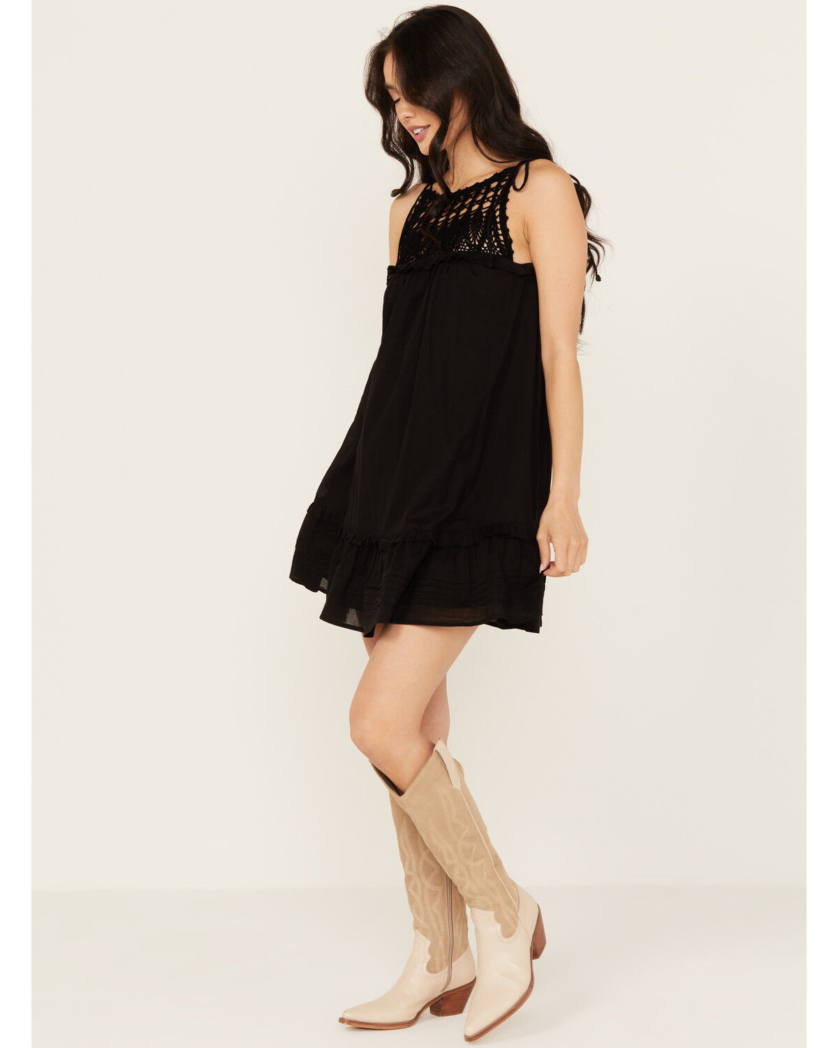 Image #2 - Cleobella Women's Gia Mini Dress, Black, hi-res