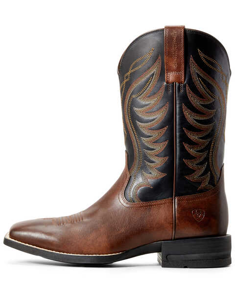 Image #2 - Ariat Men's Amos Hand Stained Western Boots - Square Toe, Brown, hi-res