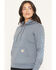 Image #2 - Carhartt Women's Sawyer Script Midweight Relaxed Fit Hoodie, Steel Blue, hi-res