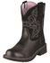 Ariat Women's Fatbaby Deertan Western Boots - Round Toe, Black, hi-res