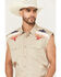 Image #2 - Cody James Men's Thunderbird Legends Cutoff Snap Western Shirt, Tan, hi-res