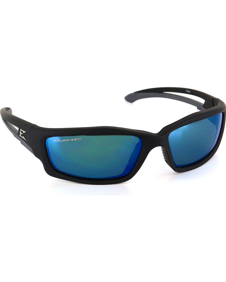 Edge Eyewear Kazbek Polarized Aqua Precision Safety Sunglasses, Black, hi-res